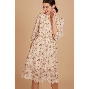 🍋3 for $20🍋 NWT NASTY GAL Floral Print Tea Midi Dress Size L